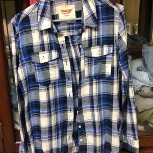 Button-down flannel shirt